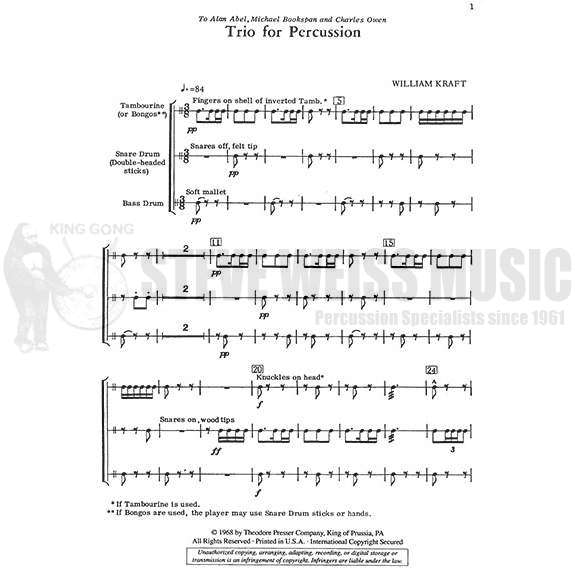 Kraft-Trio for Percussion (SP)-P