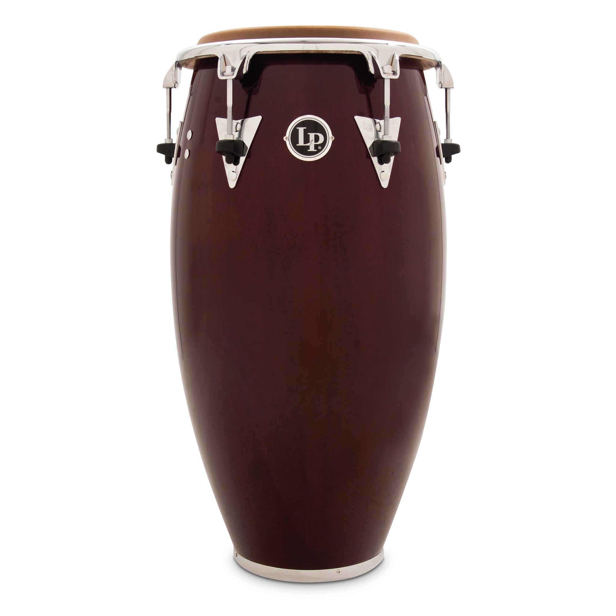 LP Classic Top-Tuning Wood Conga with Chrome Hardware - 11.75" - Dark Wood