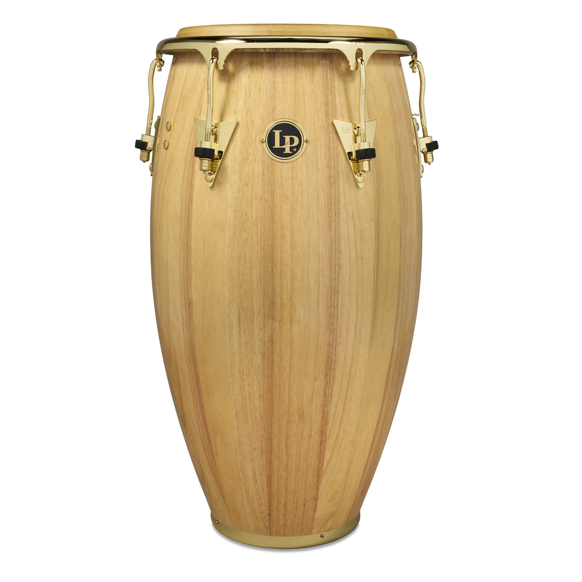 LP Classic Wood Tumba with Gold Hardware - 12.5" - Natural Wood - Image 1