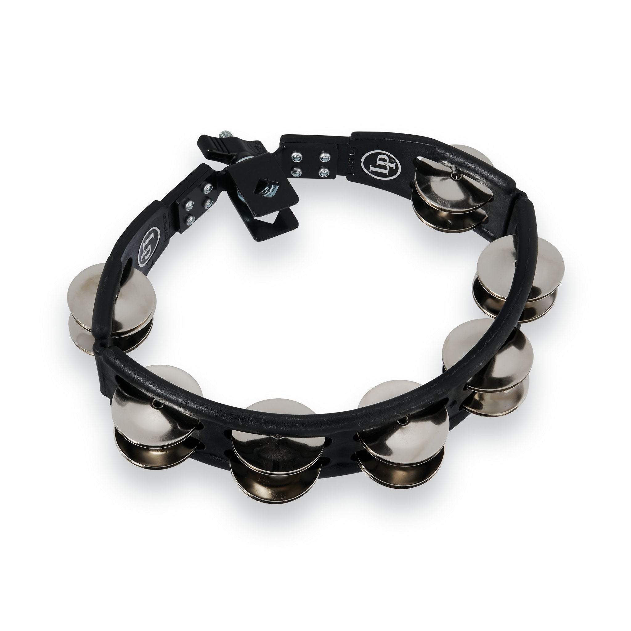 LP Mountable Cyclops Tambourine LP160 - Black with Steel Jingles - Image 2
