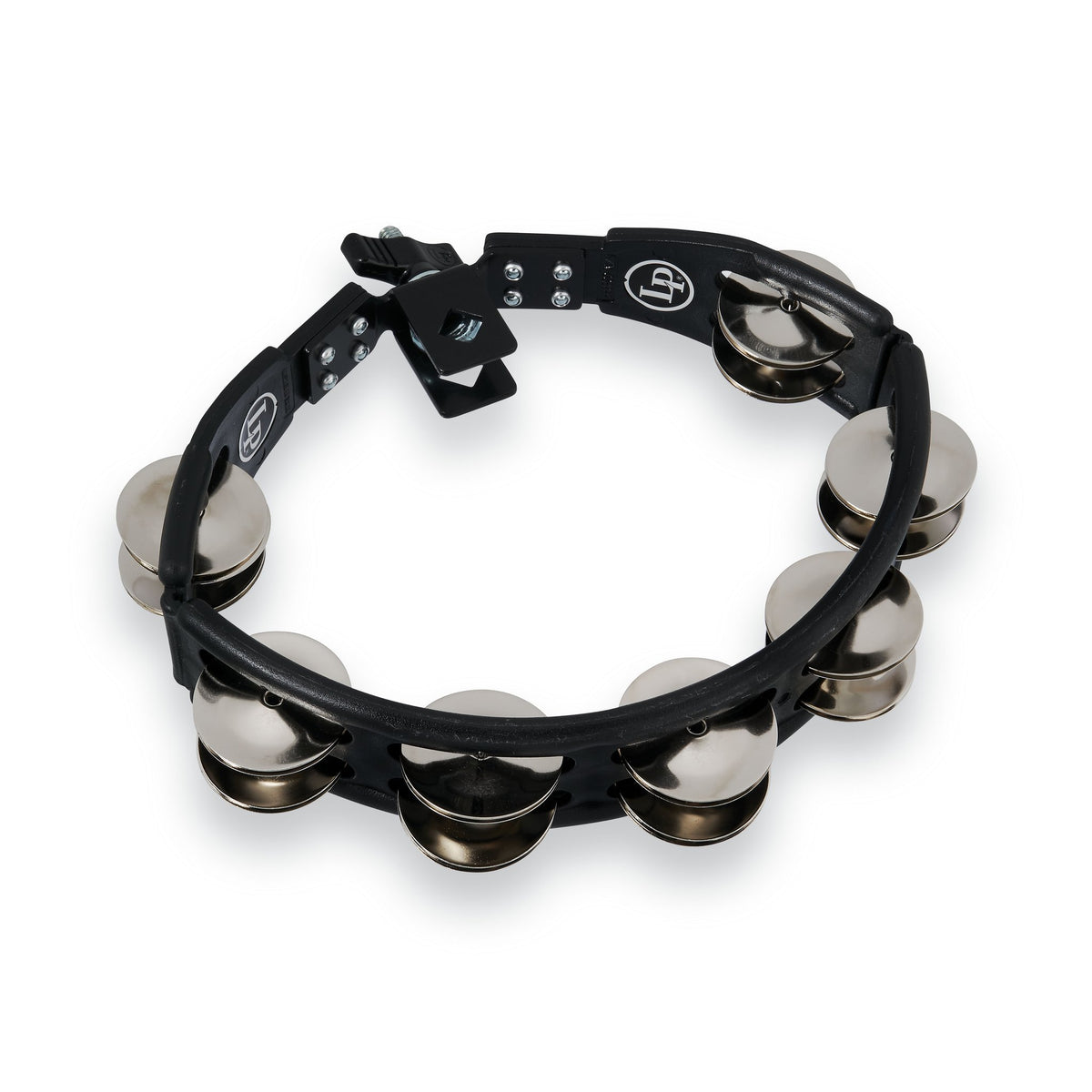 LP Mountable Cyclops Tambourine LP160 - Black with Steel Jingles - Image 2