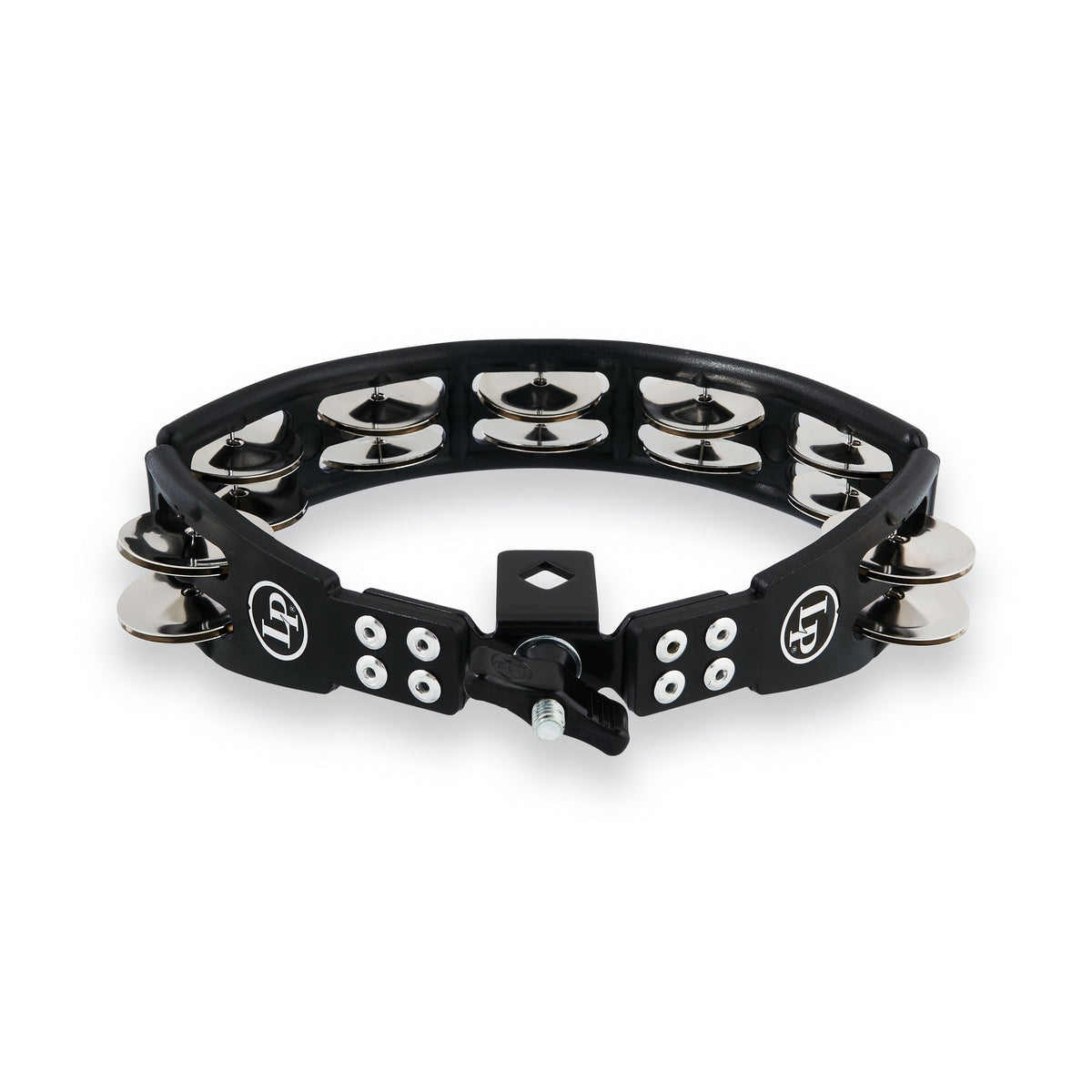 LP Mountable Cyclops Tambourine LP160 - Black with Steel Jingles - Image 4