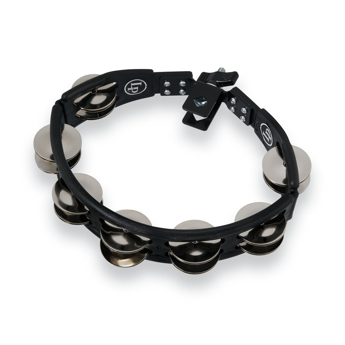 LP Mountable Cyclops Tambourine LP160 - Black with Steel Jingles - Image 1