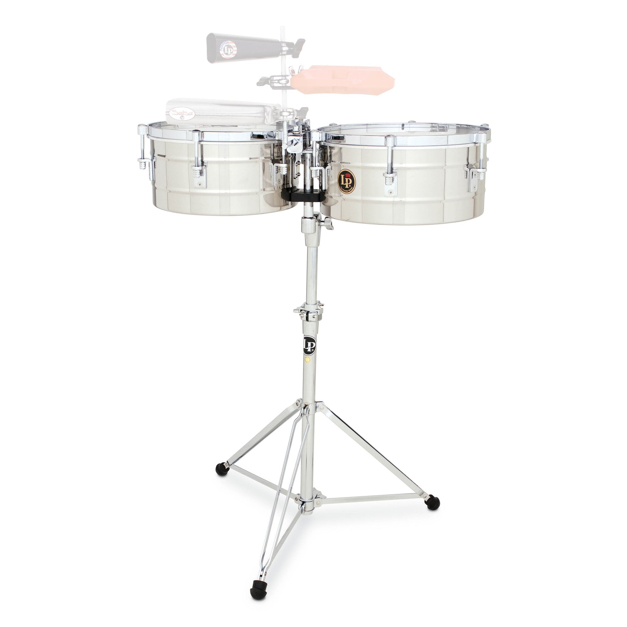 LP Tito Puente Timbale Set - 13/14 Stainless Steel (256S) | Steve