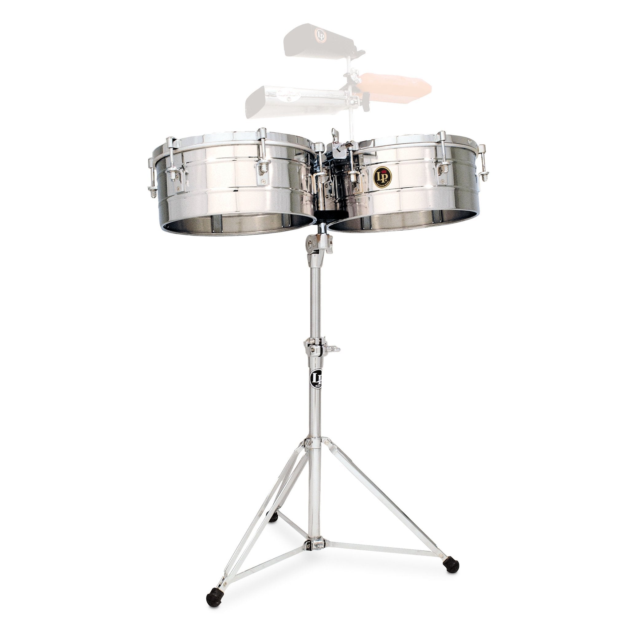 LP Tito Puente Timbale Set - 14/15 Stainless Steel (257S) | Steve