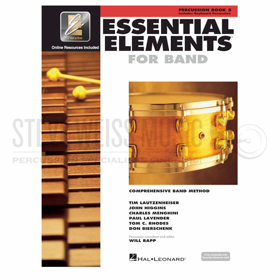 Lautzenheiser-Essential Elements for Band-Percussion Book 2 (Online Audio Included)