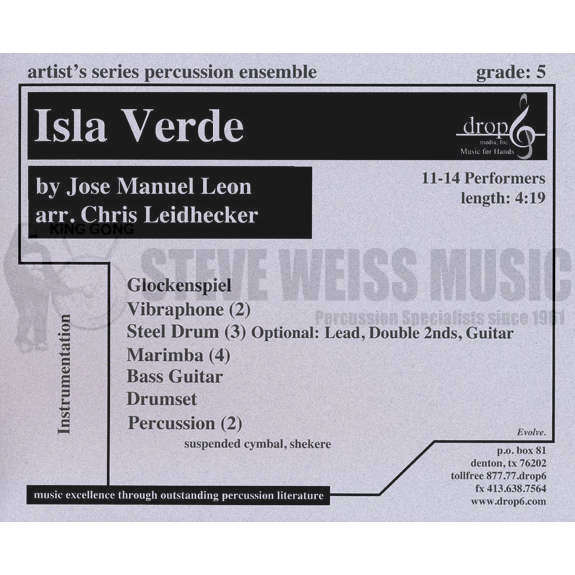 Leon-Isla Verde arr. Leidhecker (SP)-B/2V/4M/ opt. steel drs./DS/P/BG