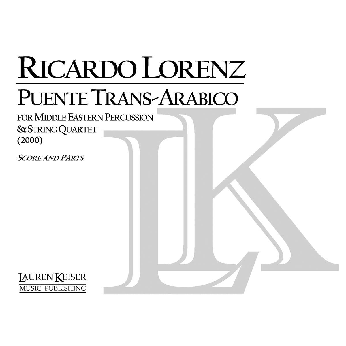 Lorenz-Puente Trans-Arabico (SP)-Hand drs./String quartet