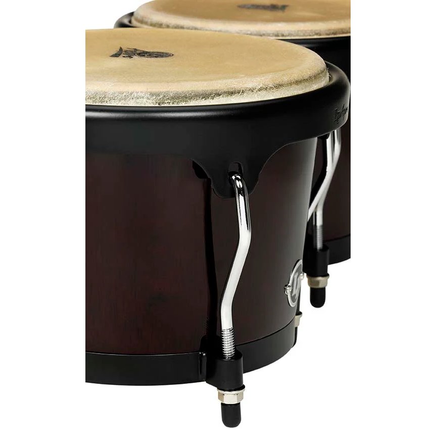 LP Aspire Bongos Dark Wood Side View