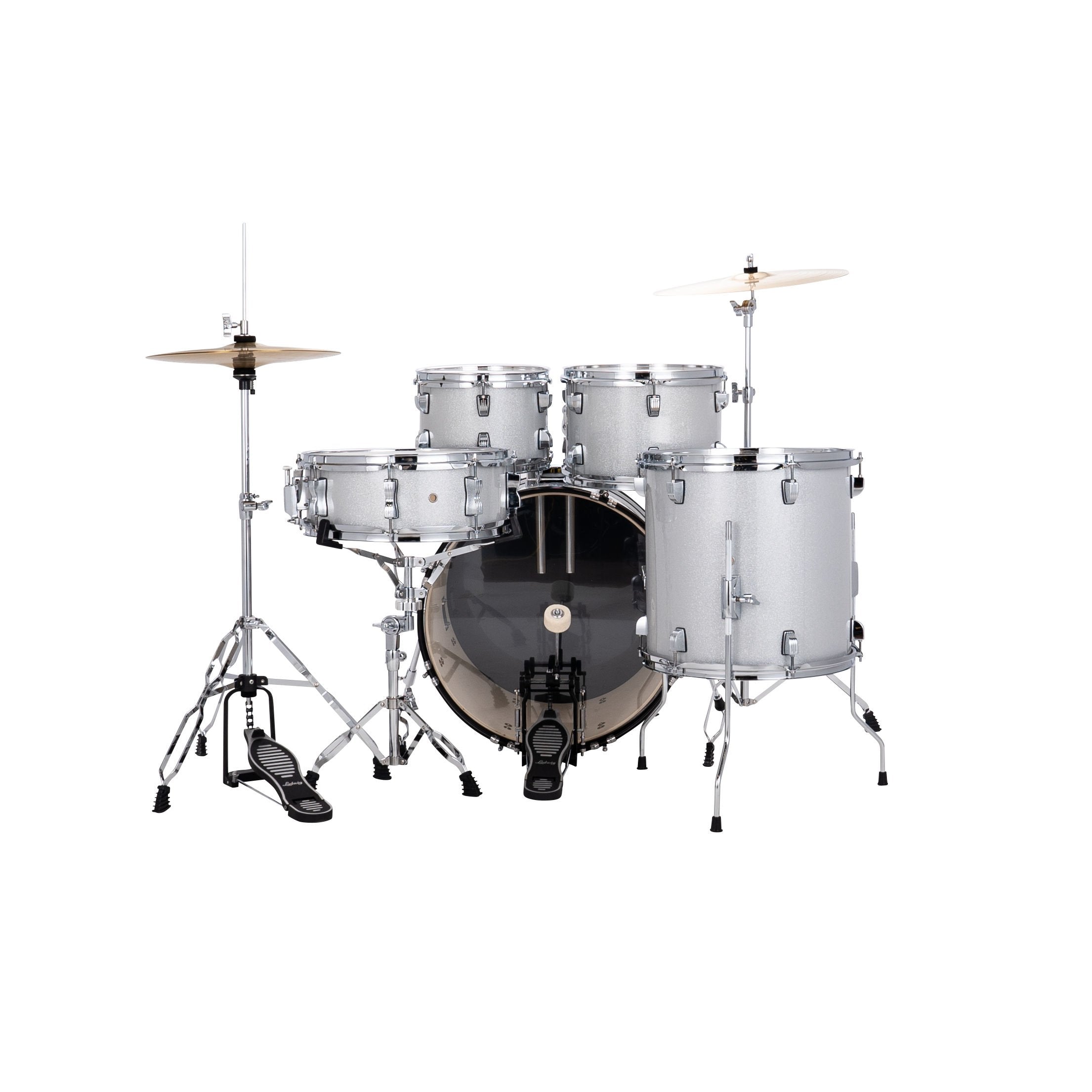 Ludwig Accent CS Combo Fusion Drum Set - 20" Bass Drum - Silver Sparkle - Image 3