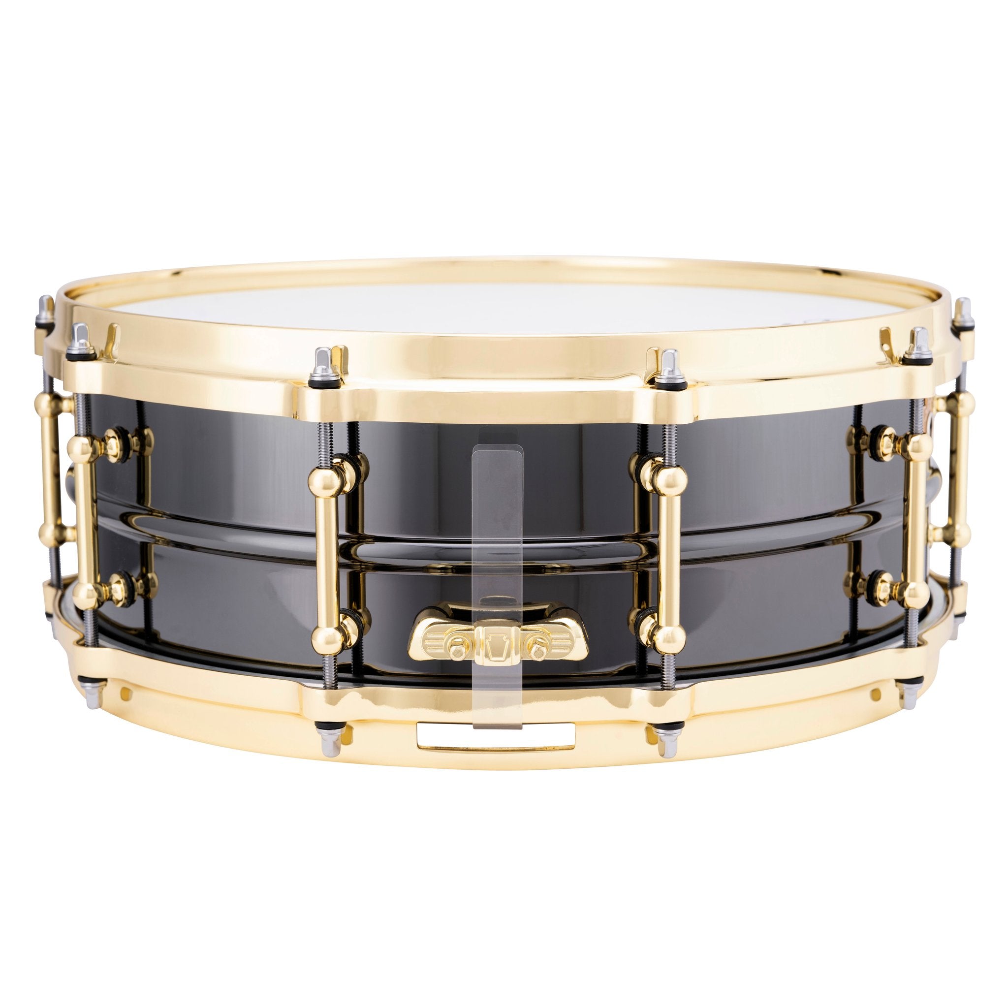 Ludwig Black Beauty Brass Snare Drum with Tube Lugs - 14x5 LB416BT Butt Plate