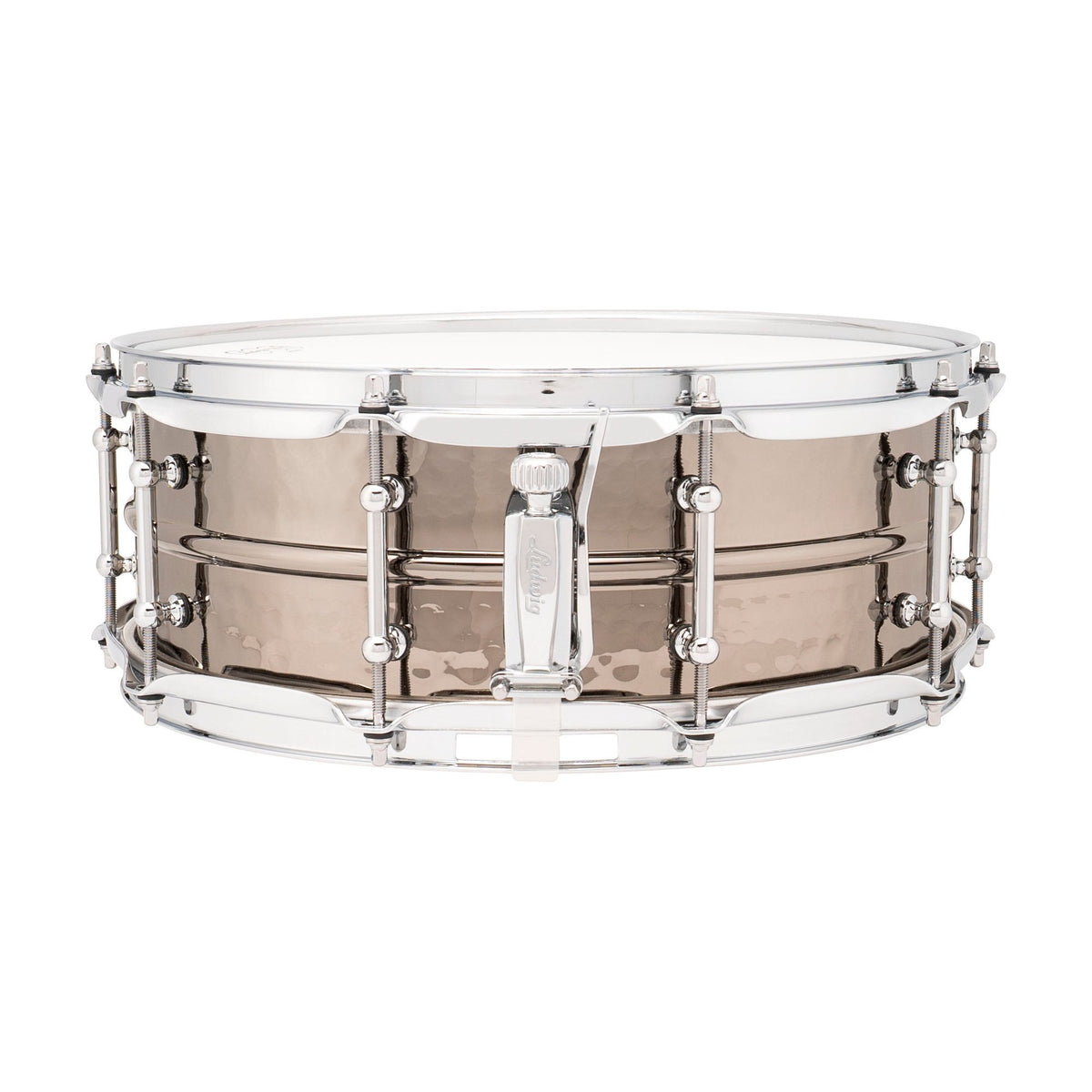 Ludwig Black Beauty Supraphonic Hammered Snare Drum with Tube Lugs - 14x5 LB416KT Throw Off