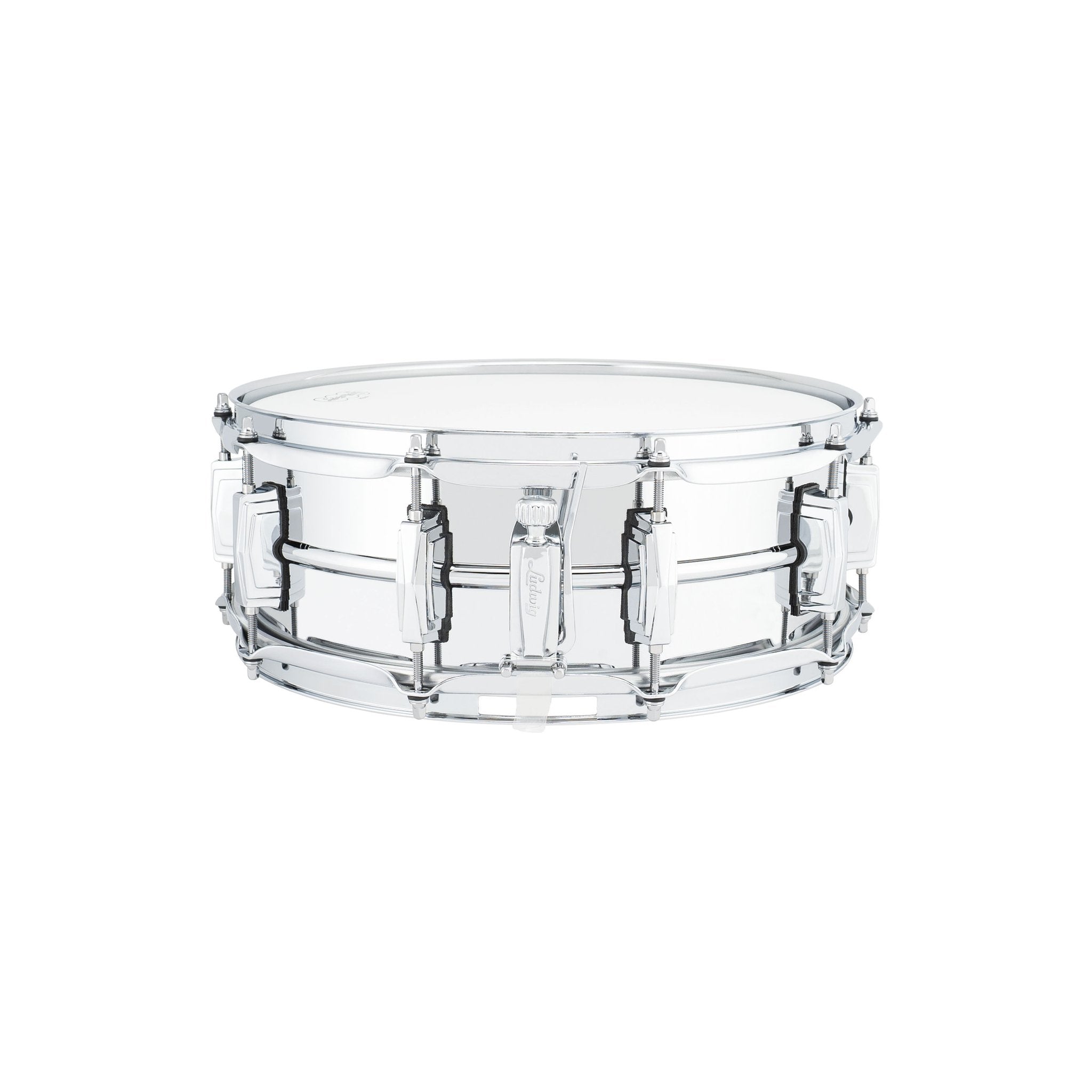 Ludwig Chrome Plated Brass Supra-Phonic Snare Drum - 14x5 LB400B Throw Off