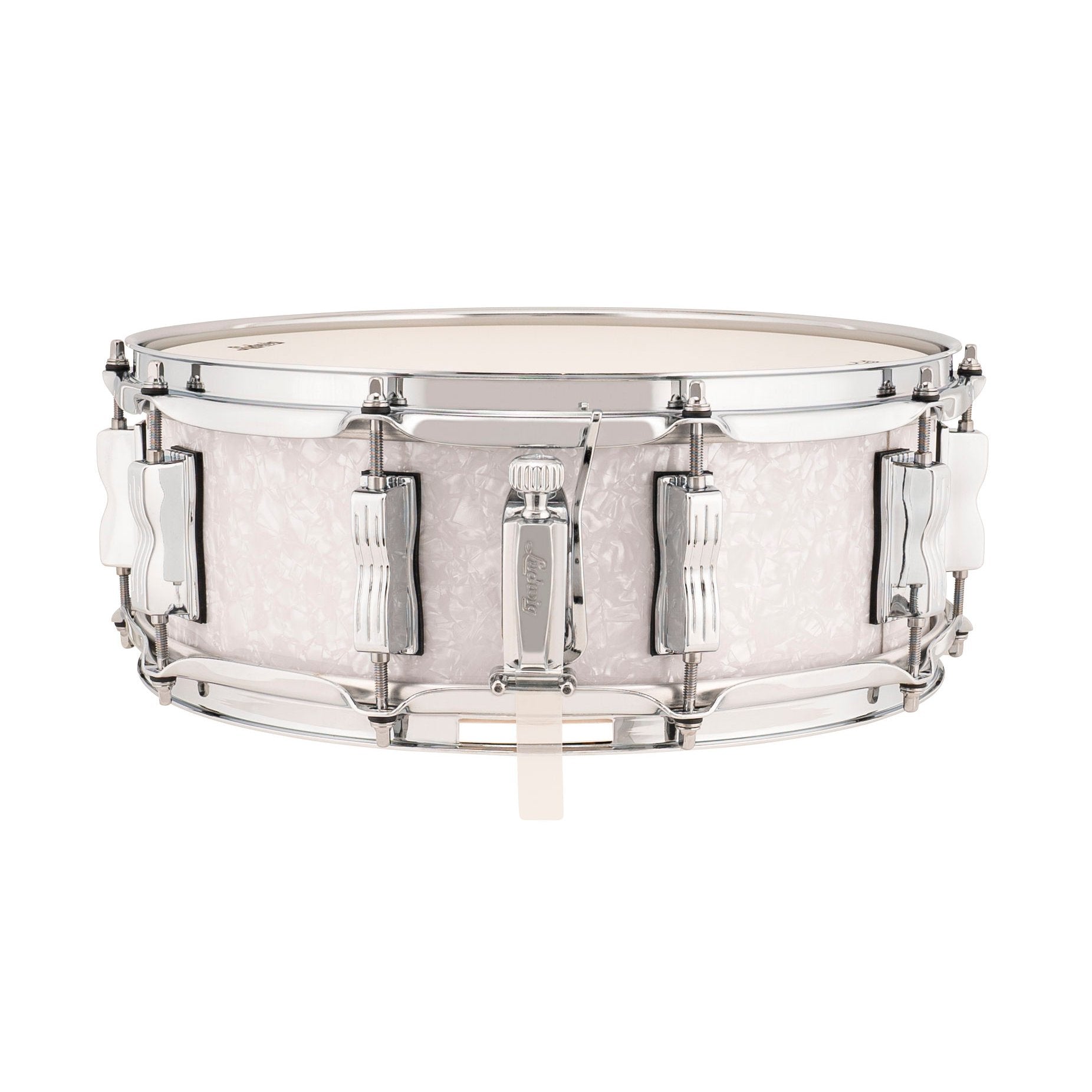 Ludwig Classic Maple Snare Drum - White Marine Pearl - 14x5 LS401XX0P Throw Off