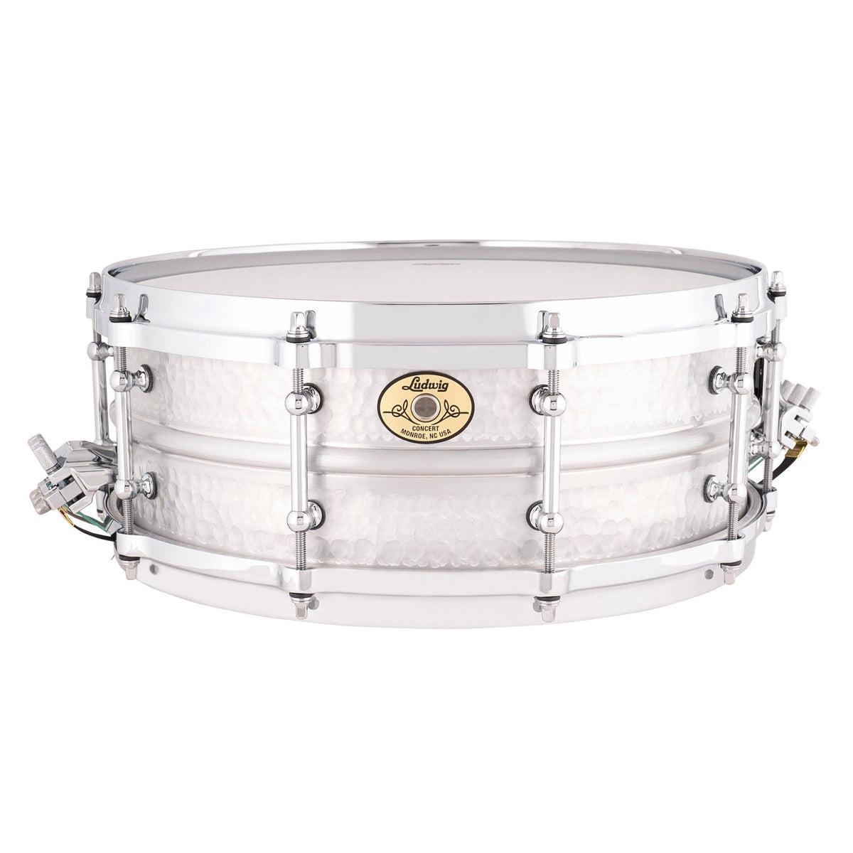 Ludwig Hammered Aluminum Concert Snare Drum - 14" x 5" - Image 1