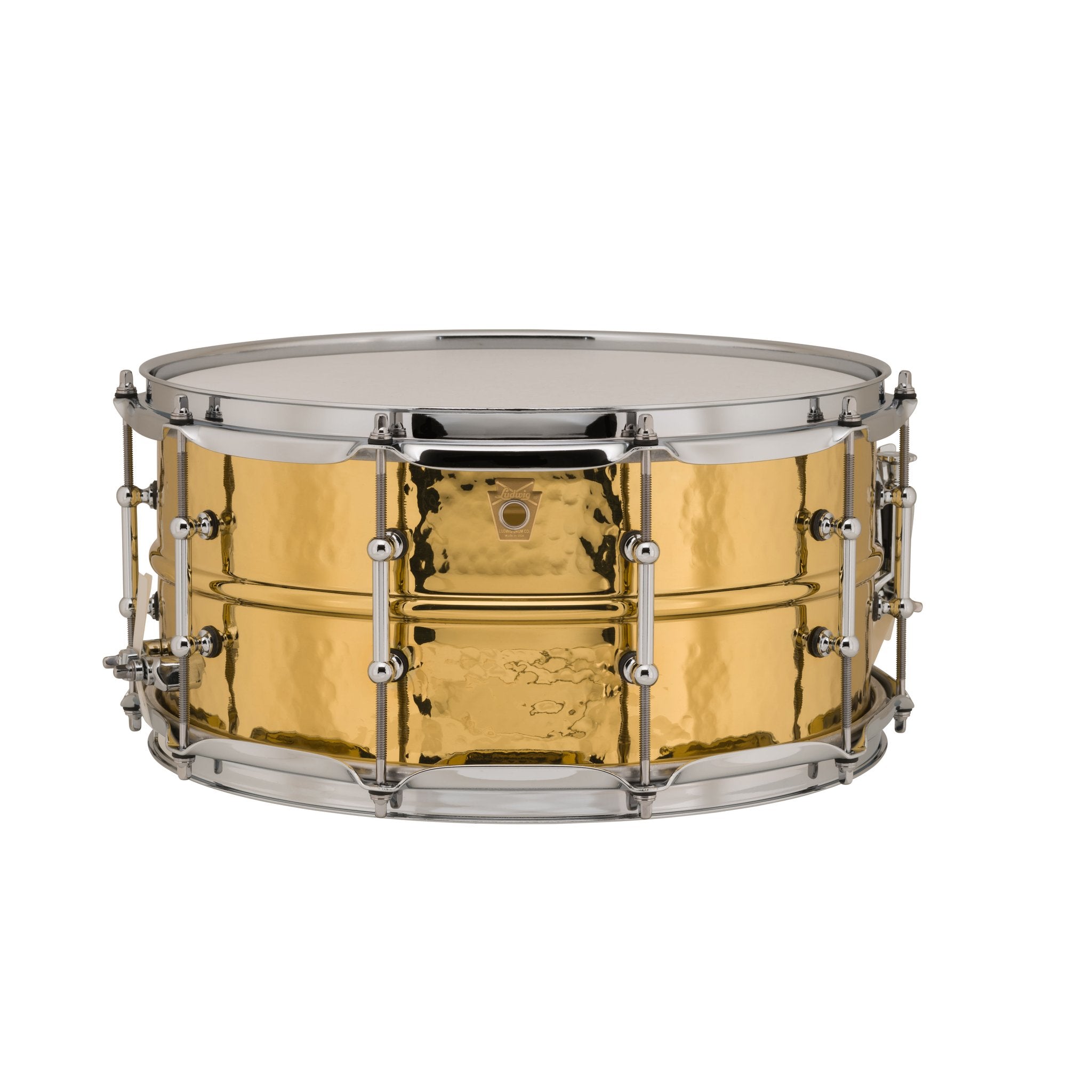 Ludwig Hammered Brass Snare Drum - 14x6.5 LB422BKT