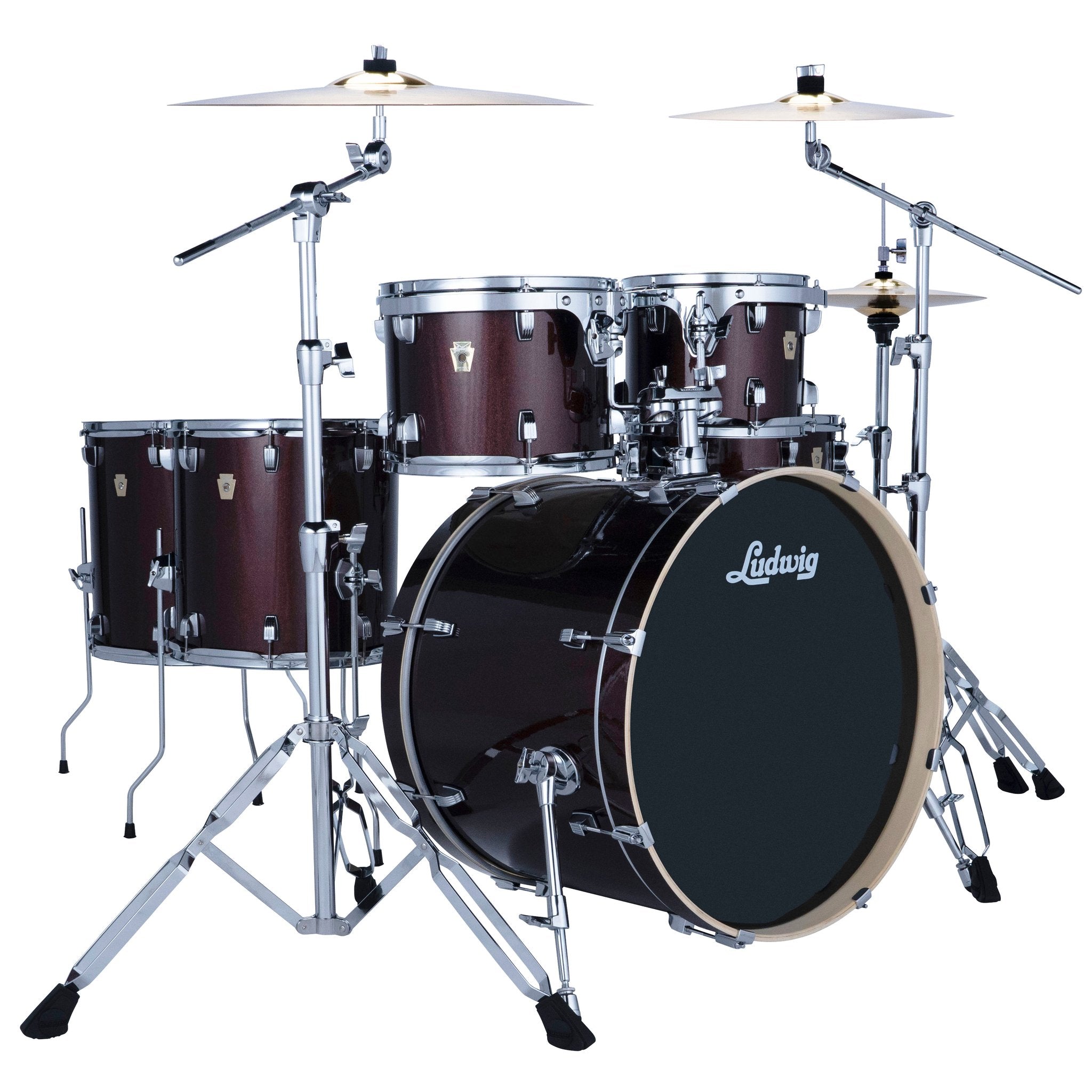 ludwig le6220c1p101-ludwig-evolution-carmel-sparkle-w-cymbals
