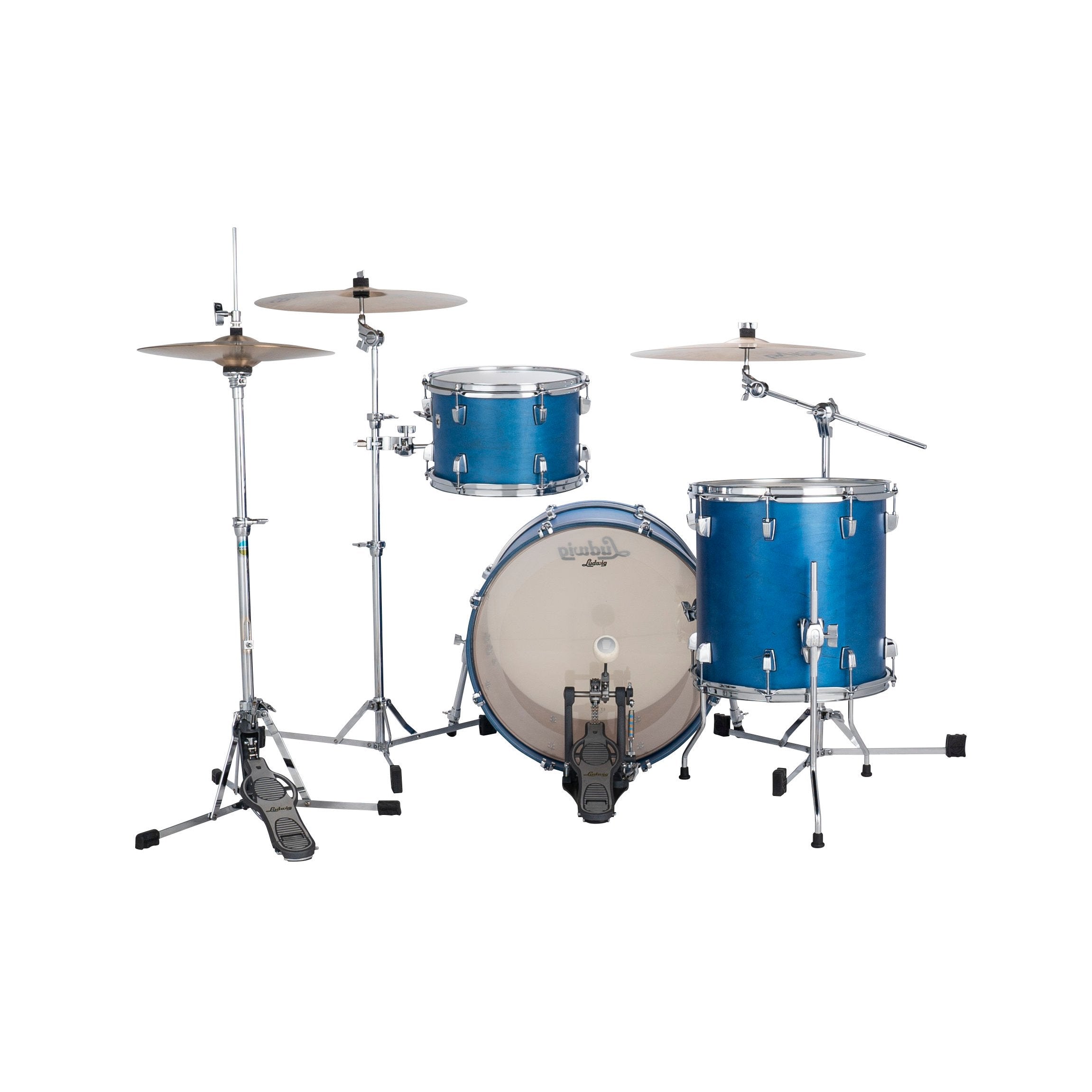 Ludwig NeuSonic Downbeat 3-piece Drum Set Shell Pack - Satin Royal Blue - Image 3