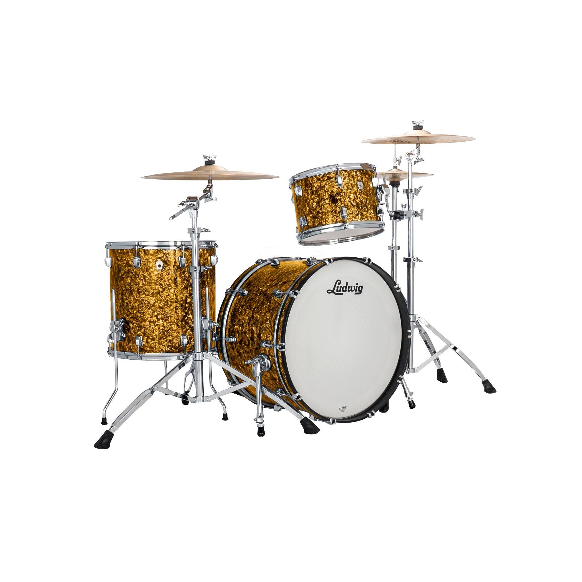 Ludwig NeuSonic Fab 3-piece Drum Set Shell Pack - Butterscotch Pearl - Image 1