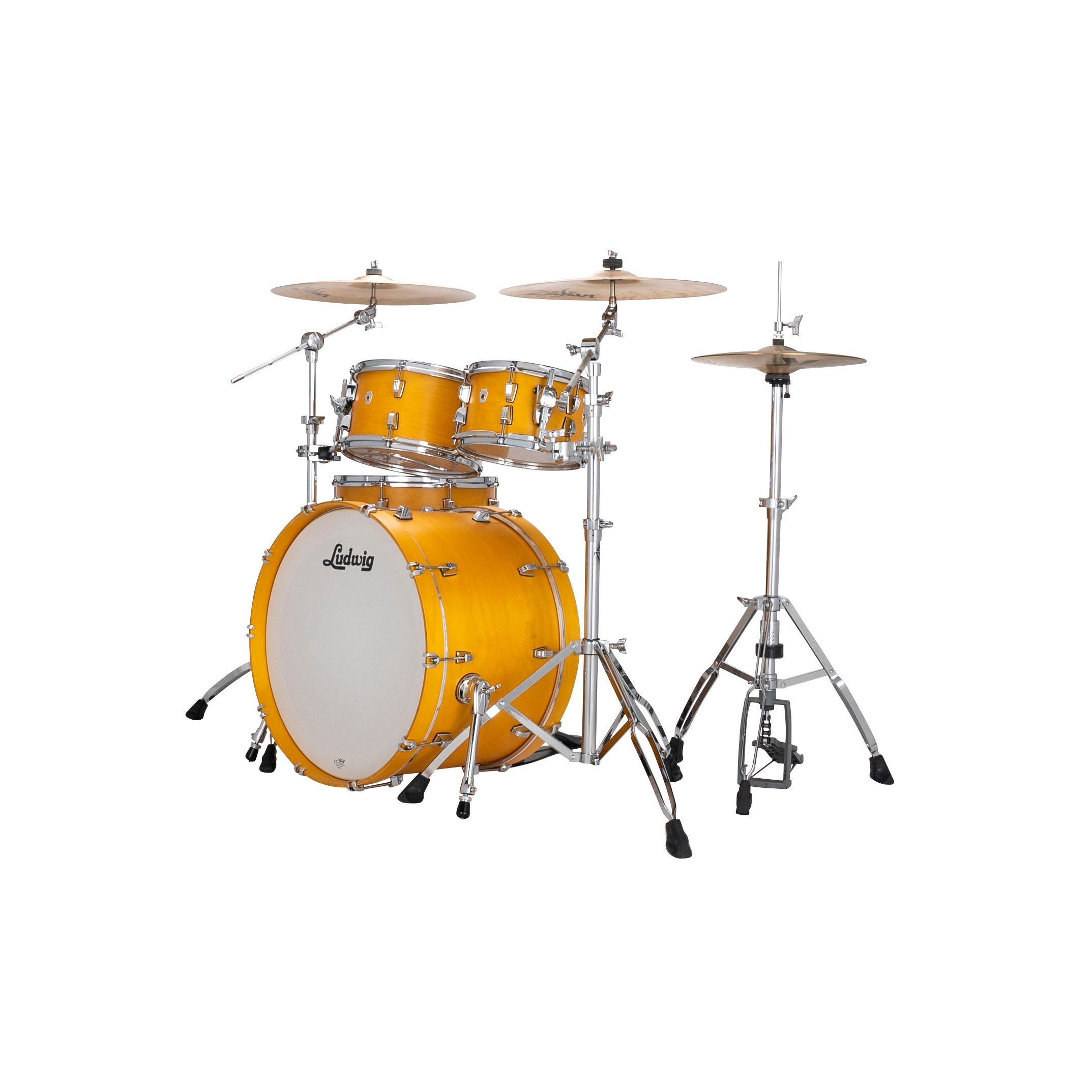 Ludwig NeuSonic Mod 4-piece Drum Set Shell Pack - Satin Golden Slumbers - Image 2