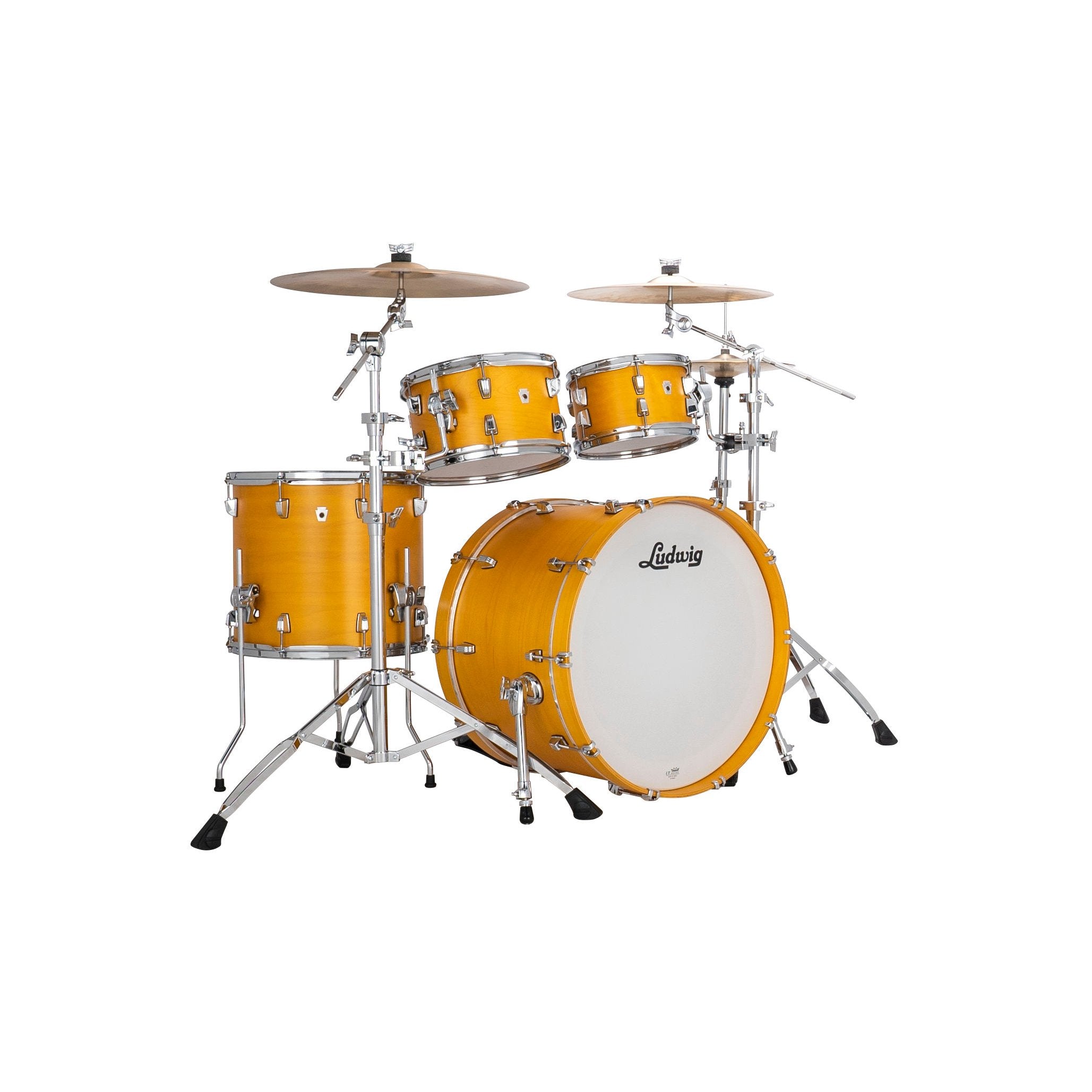 Ludwig NeuSonic Mod 4-piece Drum Set Shell Pack - Satin Golden Slumbers - Image 1