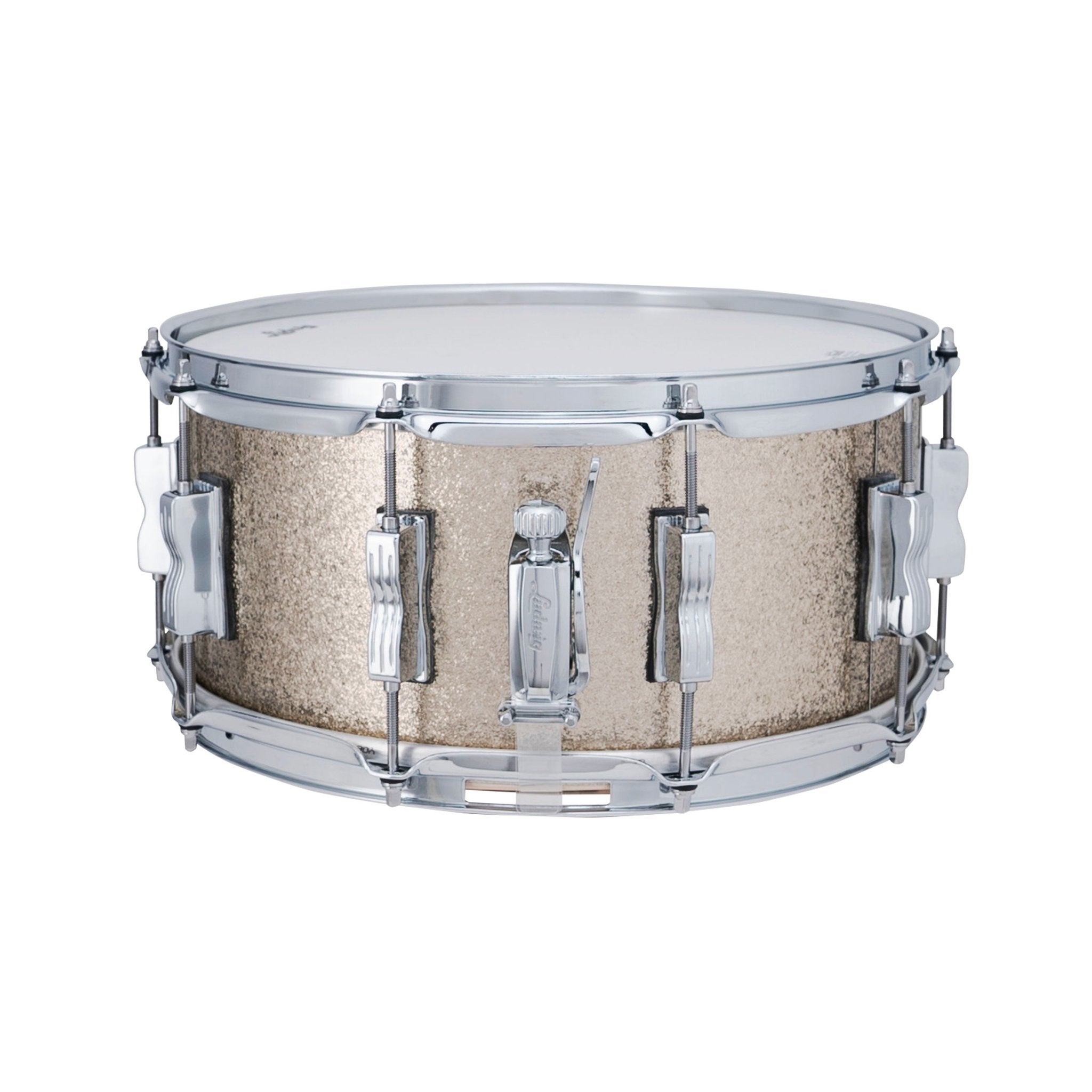 Ludwig NeuSonic Snare Drum Titanium Silver Sparkle - 14x6.5 LSN364XXS1 Throw Off