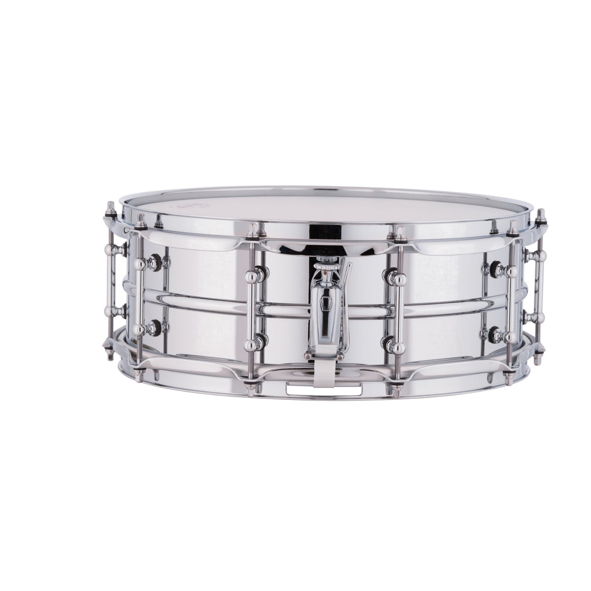 Ludwig Supraphonic Chrome Plated Aluminum Snare Drum with Tube Lugs - 14x5 lm400t Throw Off
