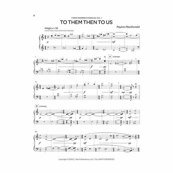 MacDonald-Three Marimba Chorales, Vol. 1-M