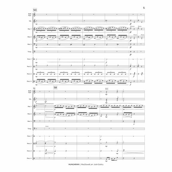 MacDowell-Hungarian Op. 39, No. 12 arr. Gottry (SP)-B/V/X/2-3M/3T/P