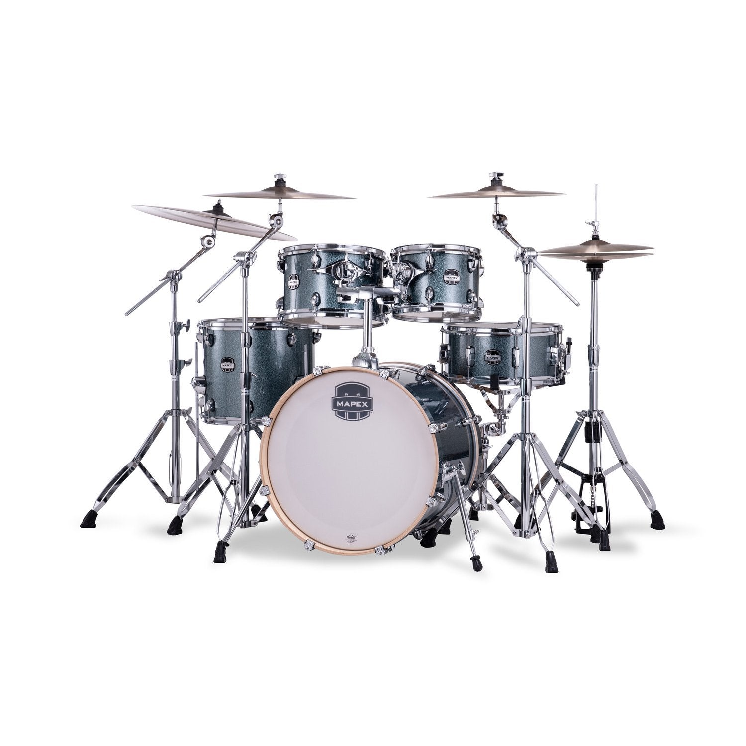 Mapex Mars Birch 5pc Fusion Shell Pack (20x10x12x14, 14x6.5) - Twilight Sparkle MPX-MA504SF-MI Left Angle