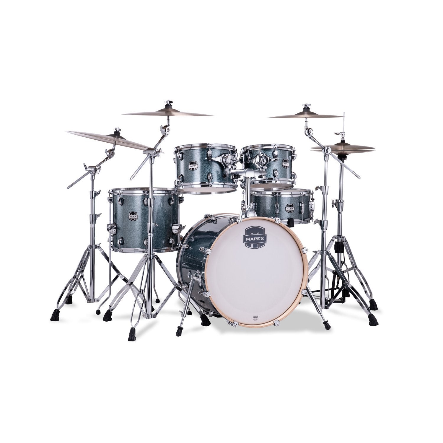 Mapex Mars Birch 5pc Fusion Shell Pack (20x10x12x14, 14x6.5) - Twilight Sparkle MPX-MA504SF-MI Right Angle
