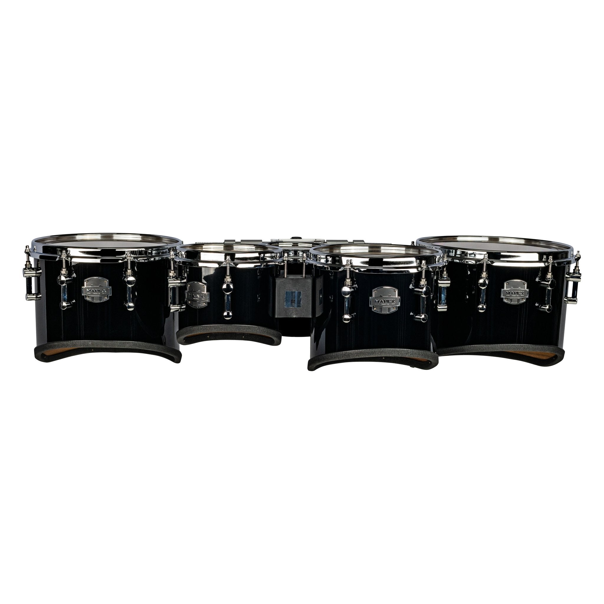 Mapex Quantum Mark II California Cut Sextet Marching Tenor Set - 6"/8"/10"/12"/13"/14" - Gloss Black - Image 2