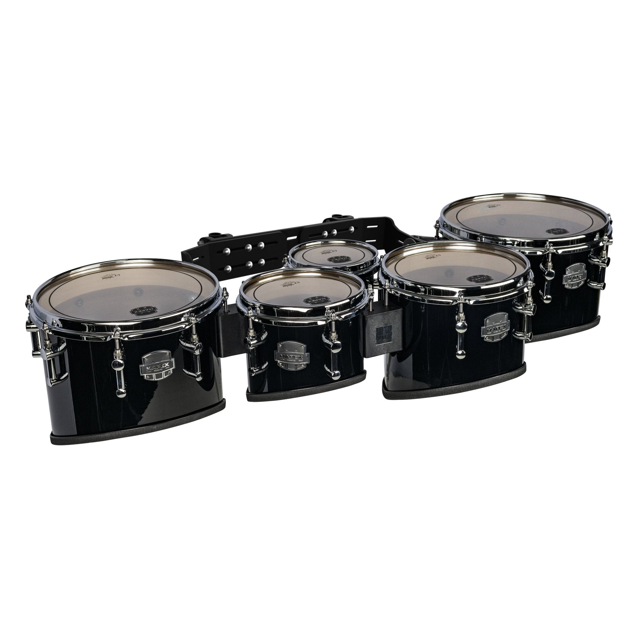 Mapex Quantum Mark II California Cut Sextet Marching Tenor Set - 6"/8"/10"/12"/13"/14" - Gloss Black - Image 1