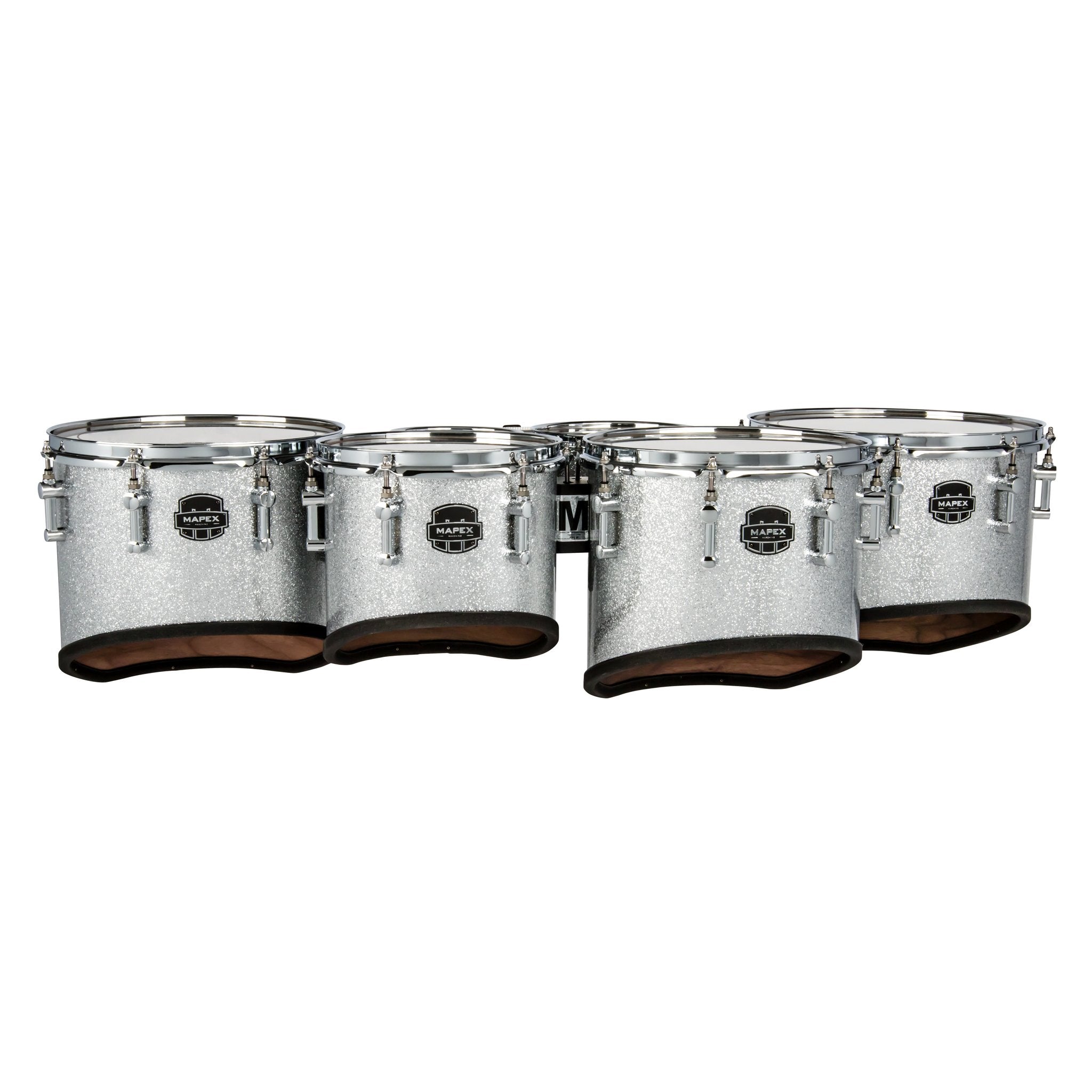 Mapex Quantum Mark II Classic Cut Sextet Marching Tenor Set - 6"/8"/10"/12"/13"/14" - Diamond Dazzle - Image 3