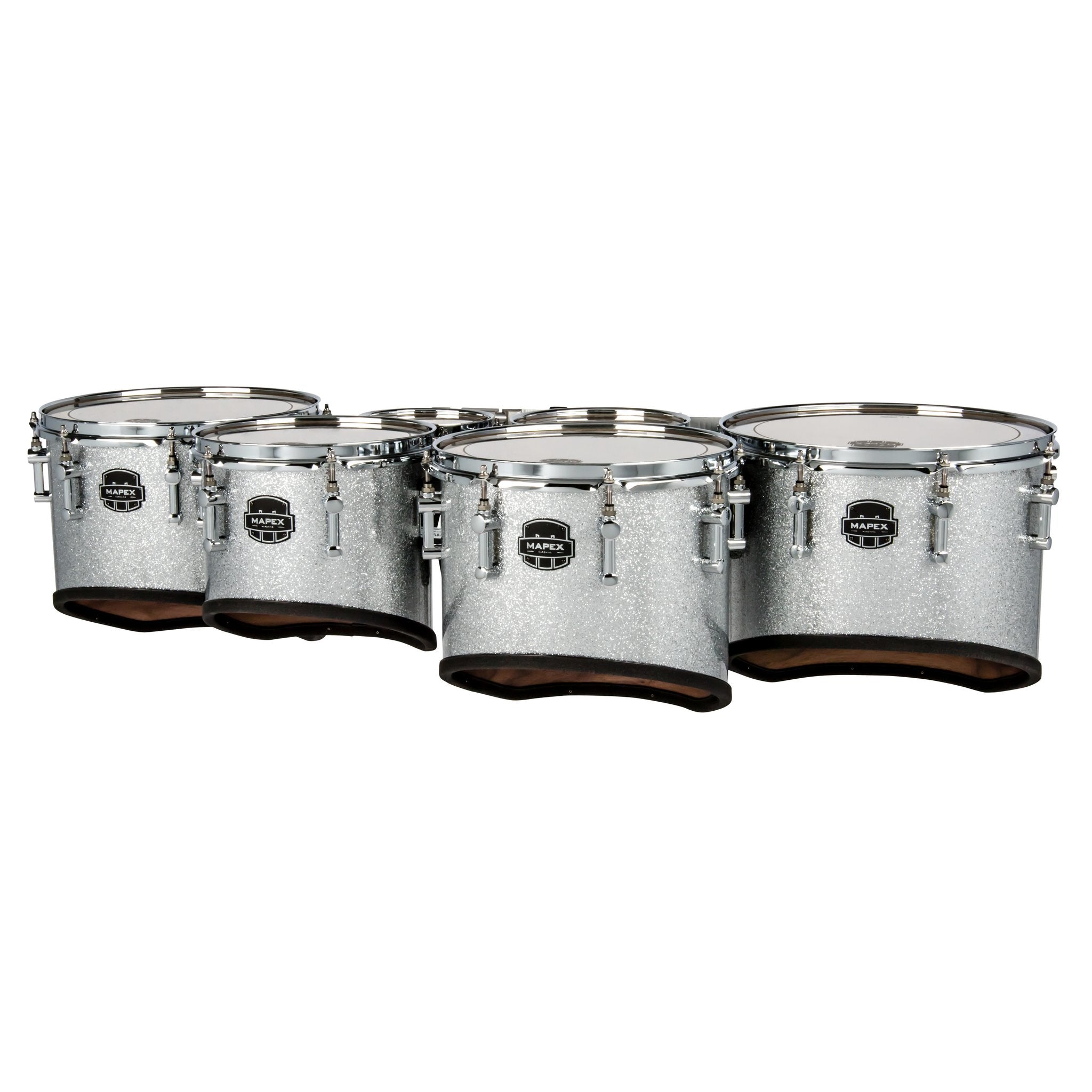 Mapex Quantum Mark II Classic Cut Sextet Marching Tenor Set - 6"/8"/10"/12"/13"/14" - Diamond Dazzle - Image 4
