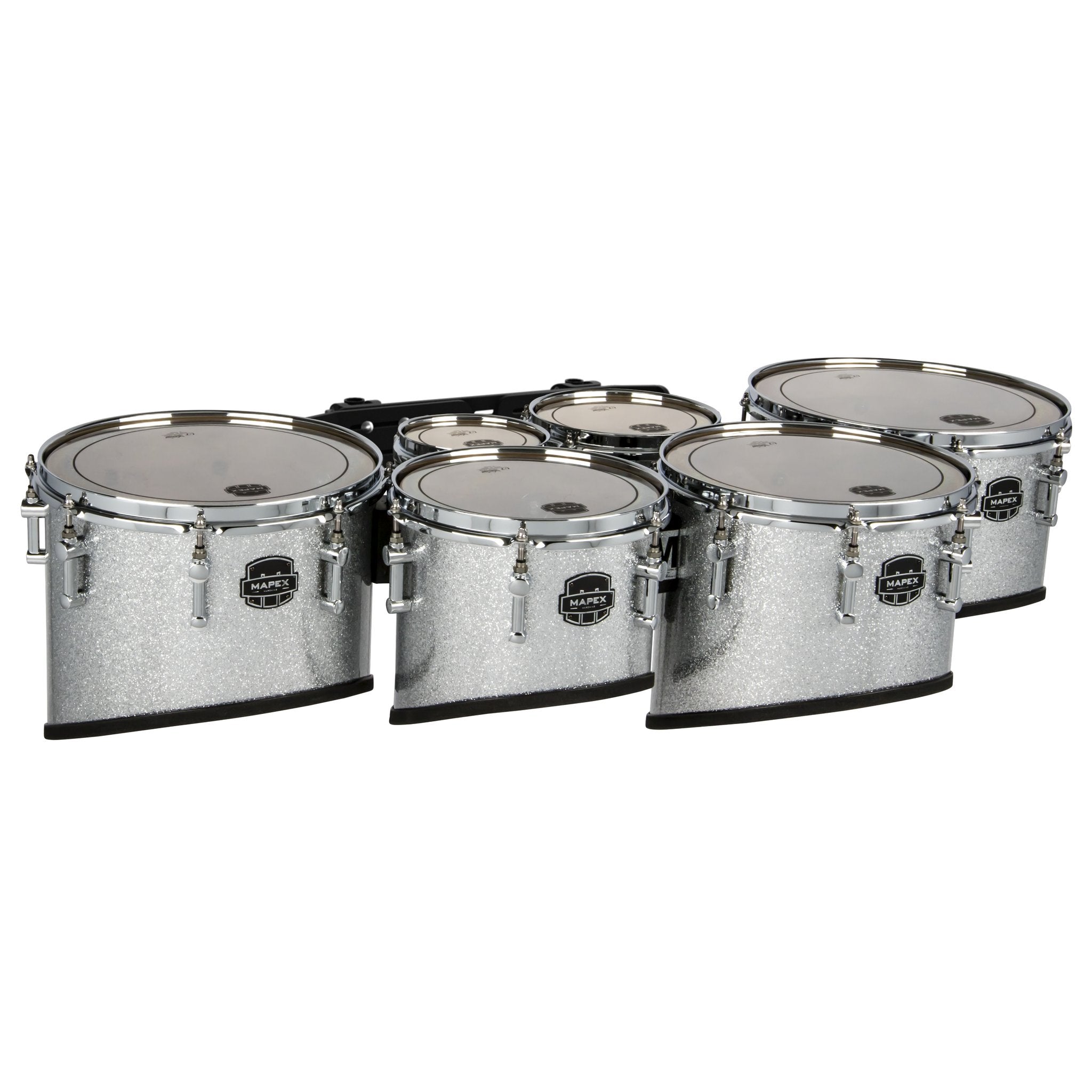 Mapex Quantum Mark II Classic Cut Sextet Marching Tenor Set - 6"/8"/10"/12"/13"/14" - Diamond Dazzle - Image 1