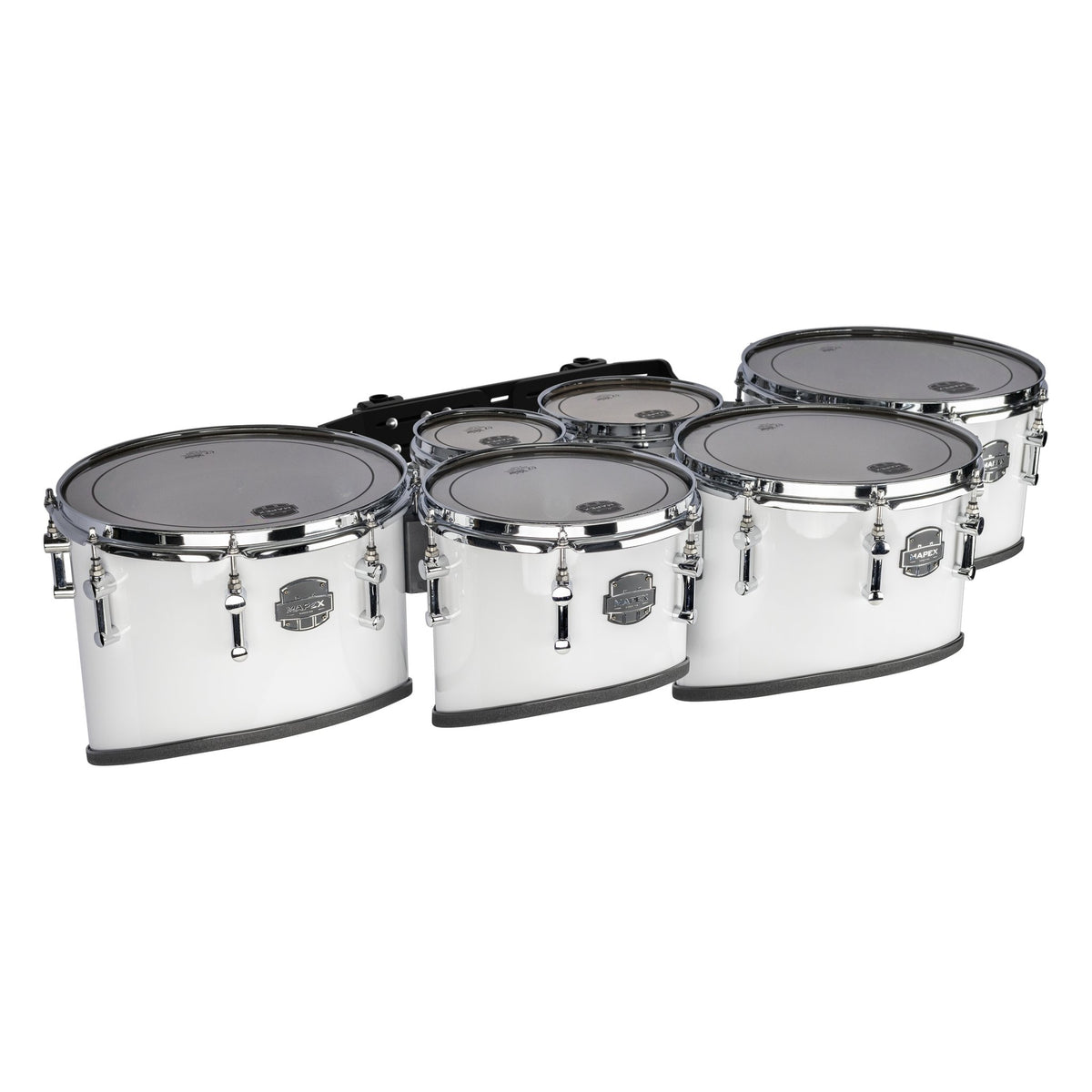 Mapex Quantum Mark II Classic Cut Sextet Marching Tenor Set - 6"/8"/10"/12"/13"/14" - Snow White - Image 1