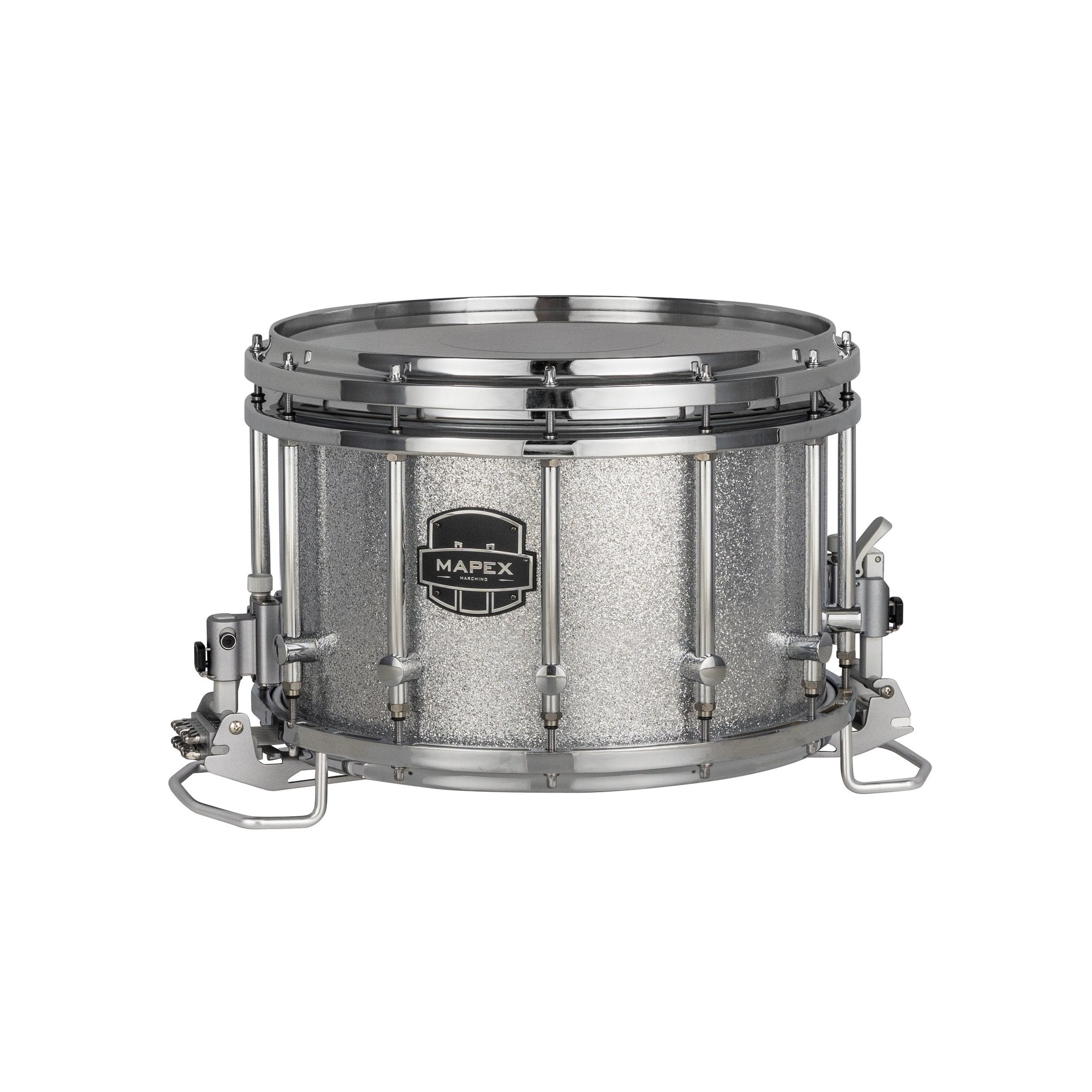 Mapex Quantum MkII Agility 14x10 Snare Drum, Chrome HW, Silver Diamond Dazzle qanx1410s-ck-cc