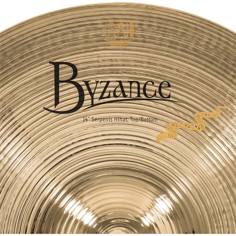 Meinl 14" Byzance Brilliant Serpents Hi-Hat Cymbals - Image 6