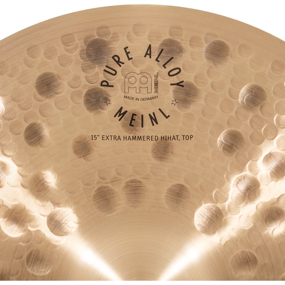 Meinl 15" Pure Alloy Extra Hammered Hi-Hat Cymbals - Image 8