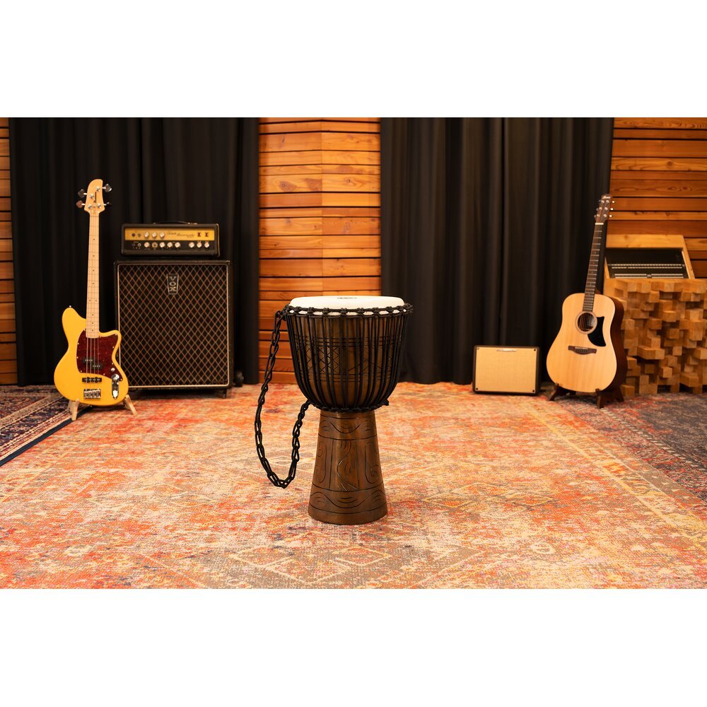 Meinl Headliner Artifact Series Rope-tuned Wood Djembe - 13" x 25" - Extra Large - Image 2