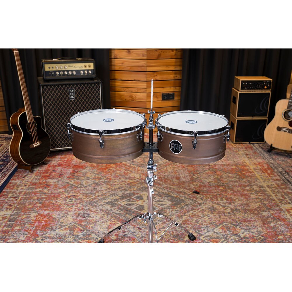 Meinl Marathon Steel Timbales - Antique Finish - Image 1