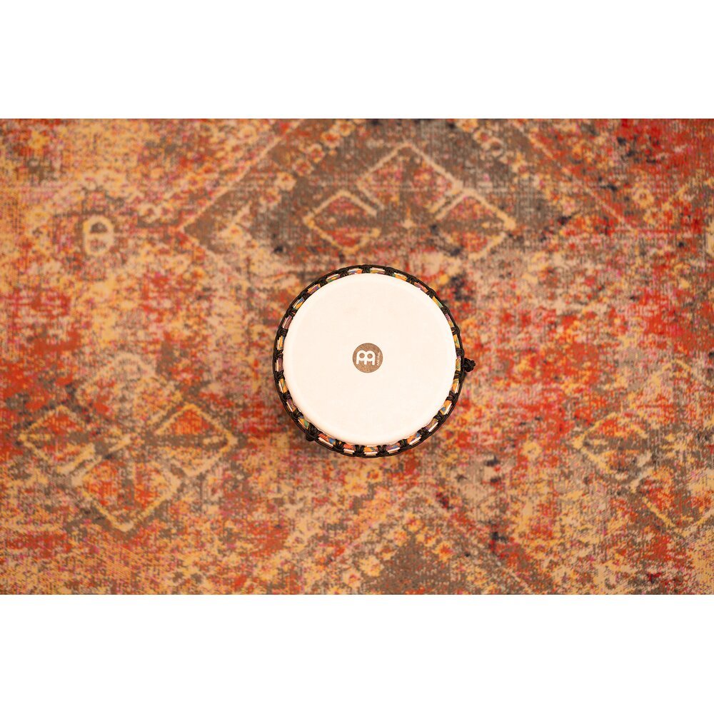 Meinl Rope-tuned Travel Djembe with Goatskin Head - 10" x 20" - Kenyan Quilt - Image 7