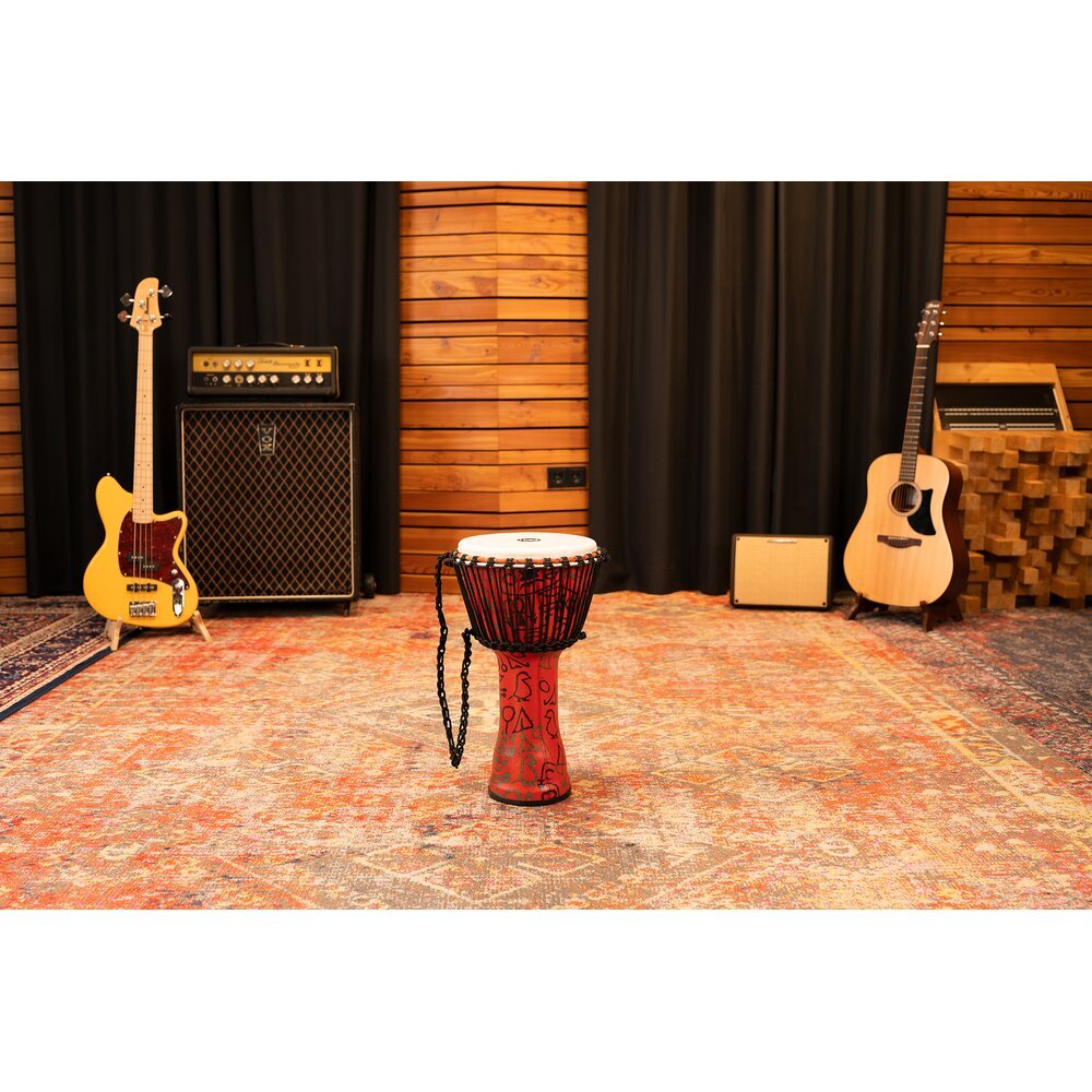 Meinl Rope-tuned Travel Djembe with Goatskin Head - 10" x 20" - Pharaoh's Script - Image 9