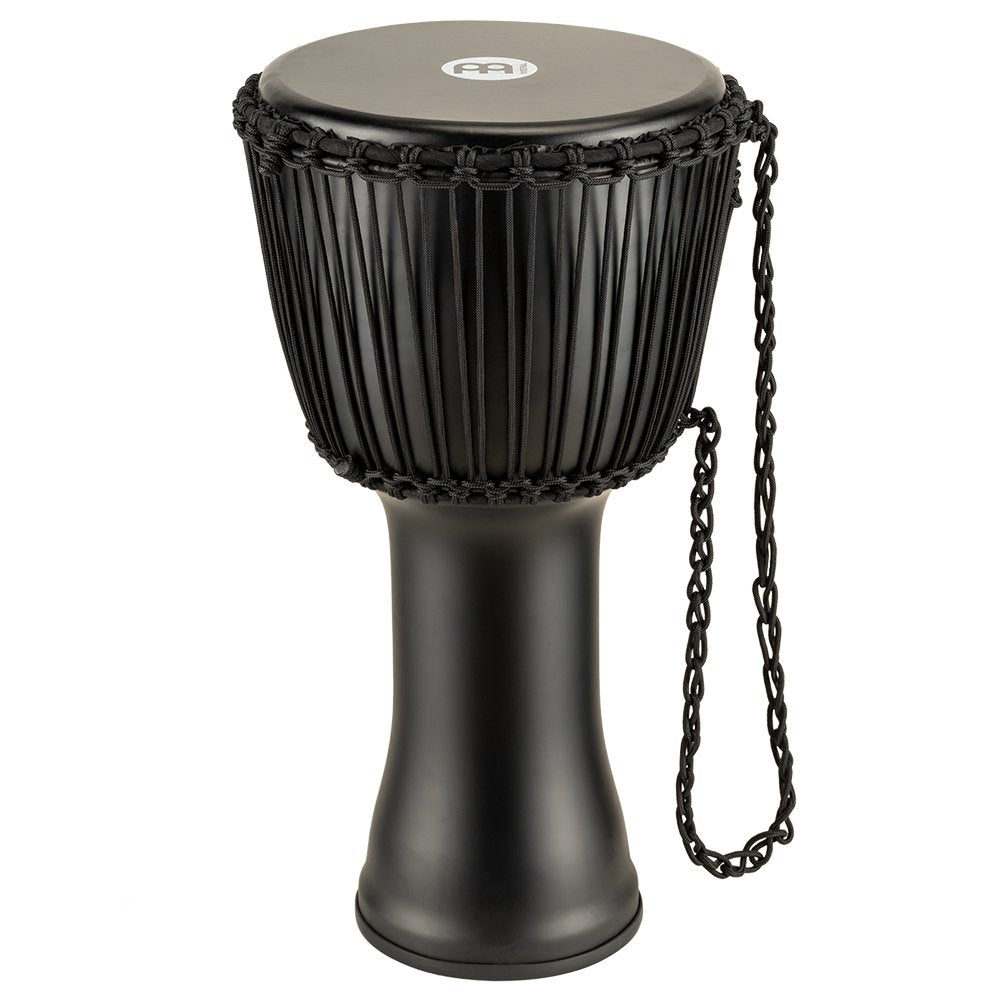 Meinl Rope-tuned Travel Djembe with Goatskin Head - 12" x 24" - Phantom Black - Image 10