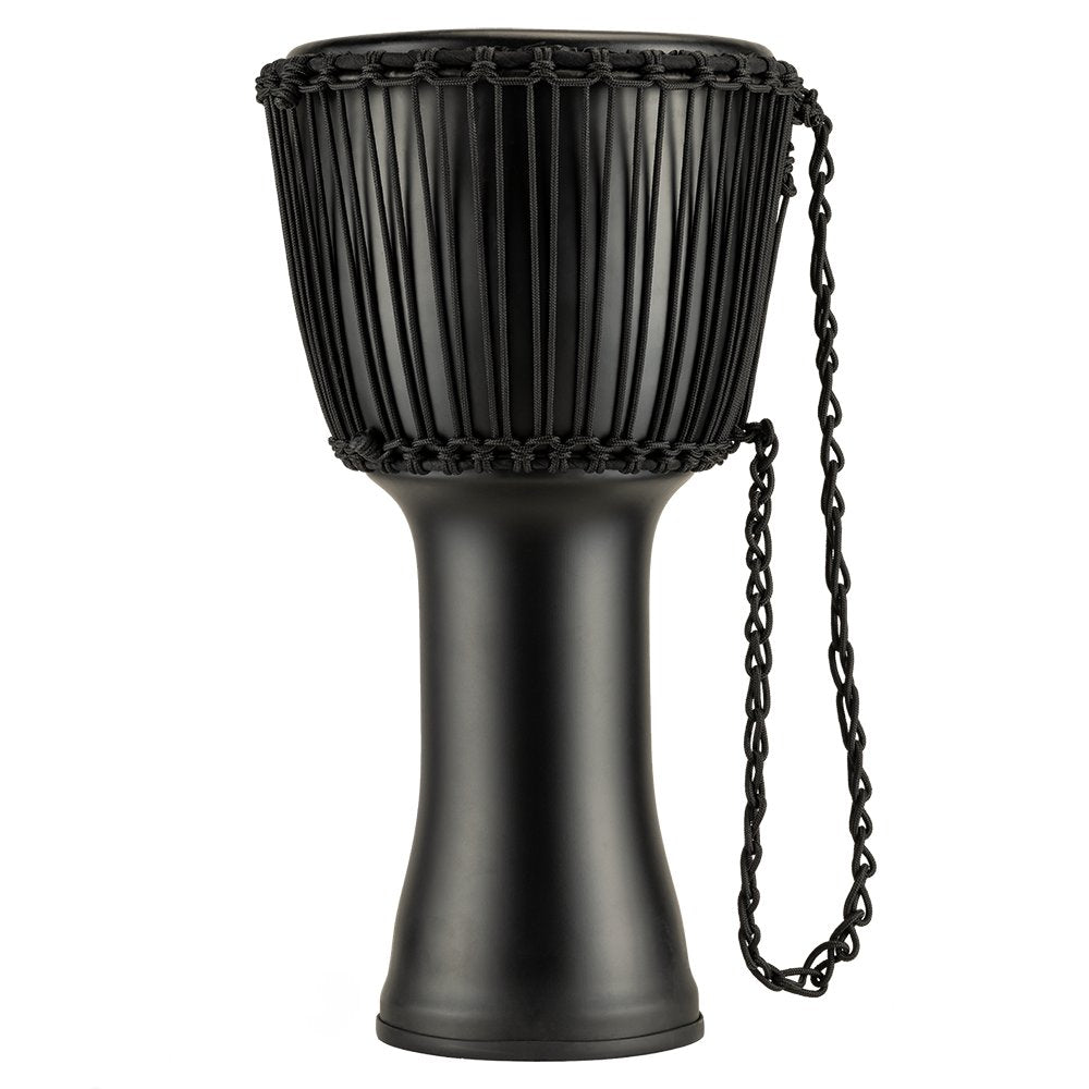 Meinl Rope-tuned Travel Djembe with Goatskin Head - 12" x 24" - Phantom Black - Image 1