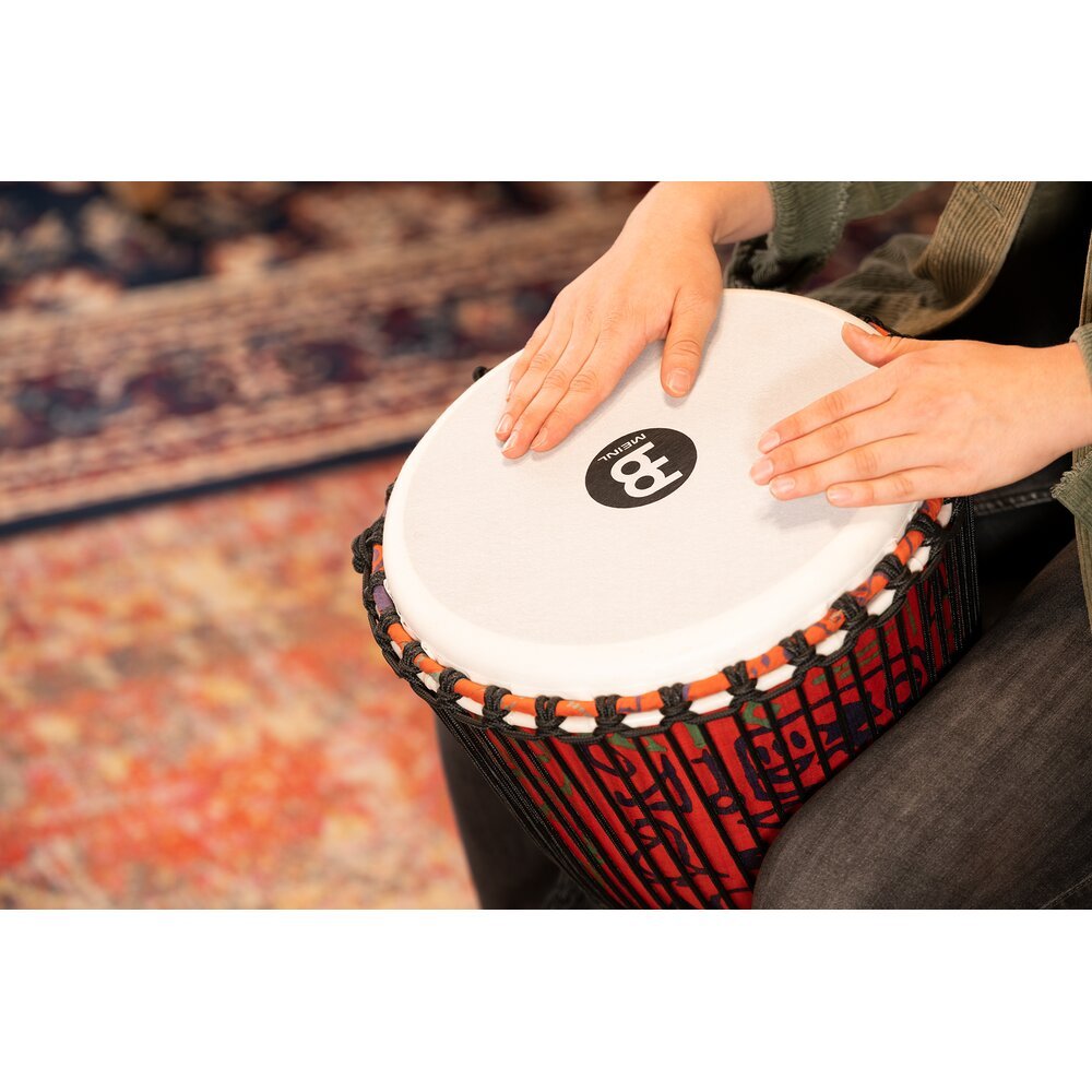 Meinl Rope-tuned Travel Djembe with Goatskin Head - 12" x 24" - Pharaoh's Script - Image 5