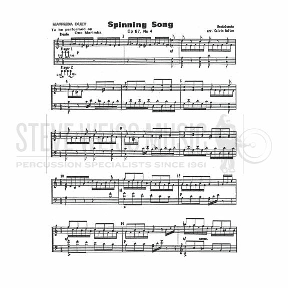 Mendelssohn-Spinning Song-Bolton-M