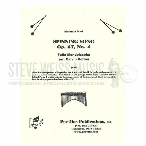 Mendelssohn-Spinning Song-Bolton-M