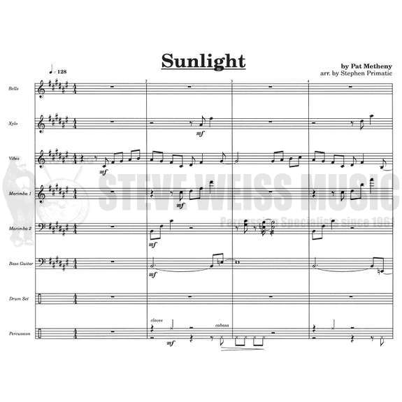 Metheny-Sunlight arr. Primatic (SP)-B/V/X/2M/DS/P/BG